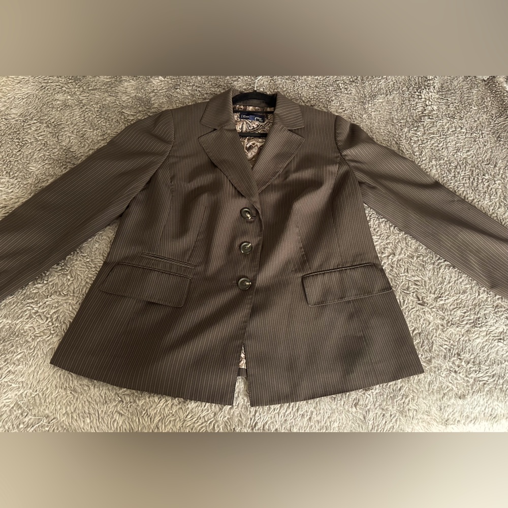 Evan Piccone Women’s Brown Striped Blazer